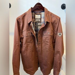 Legendary Whitetails Journeyman Flannel Lined Shirt Jacket Copper Rust sz L